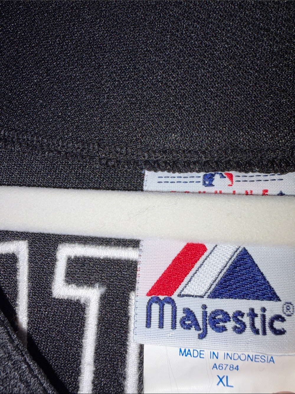 Majestic Mets Black and Royal Blue Button-Front Jersey - Picture 2 of 5